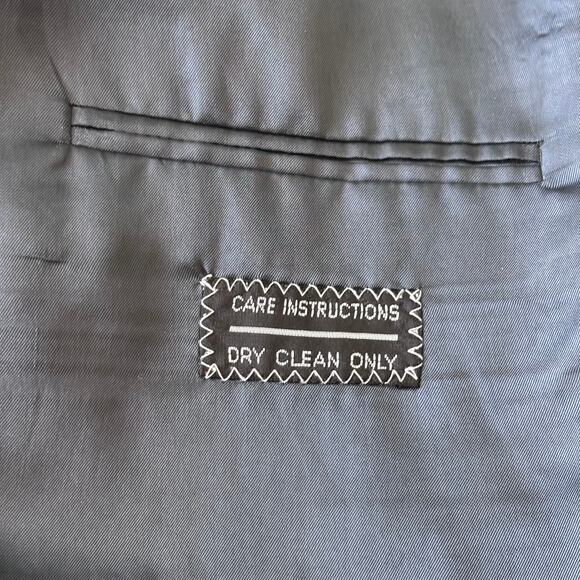 Mani Sport Coat Blazer 42L Blue Wool Silk Tweed Houndstooth Made Italy Saks READ - Picture 13 of 16